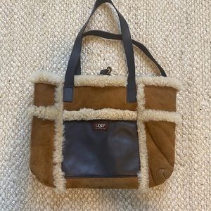 UGG suede fur handbag